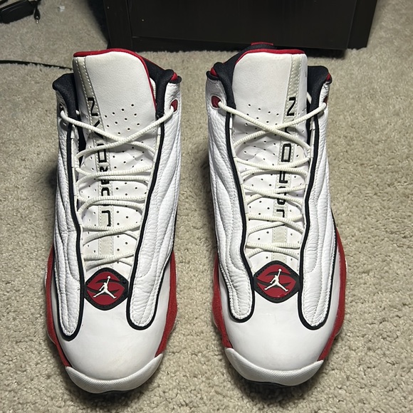 Jordan Pro Strong ‘White Gym Red’ *Good Condition * Size 11 - Picture 2 of 5